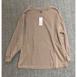 Wild Fable Women's Blouse Long Sleeve Over Sized Brown Small